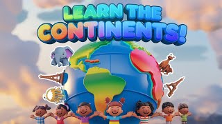 Learn the Continents  Fun Geography Song for Kids [upl. by Analos]