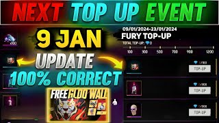 Next Top Up Event In Free Fire 9 JANUARY 2024  upcoming top up event in free fire [upl. by Sanez]