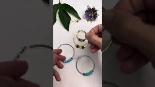 Easy Gemstone Hoop Earrings [upl. by Yursa274]