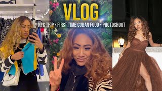 VLOGMAS 1 NYC Trip DIY Photoshoot x Eat Cuban food first time x Travel Tips [upl. by Eitsyrk952]