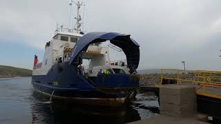 MV Bigga Shetlands Ferry arriving to Gutcher Ferry between Yell and Unst Shetland islands [upl. by Aneg]