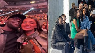 Maya Jama spotted front row with Kanye West and his seminaked wife Bianca [upl. by Oesile537]