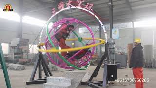 Kiddie Game Space Ball Ride Manufacturer Industrial Amusement Rides Human Gyroscope [upl. by Gavan872]