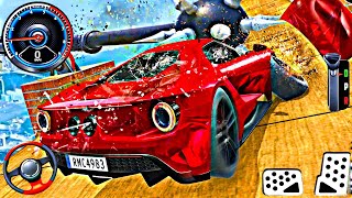 Extreme Car Crash Beam Derby 3D  GT Ramp Car Stunts Racing Simulator  Android GamePlay [upl. by Amitaf]