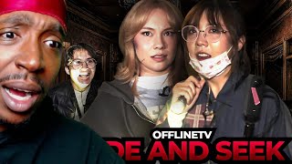 REACTION TO OFFLINE TV HAUBNTED MANSION HIDE AND SEEK [upl. by Janenna]