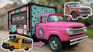 Timelapse  Complete Custom Ice Cream Truck Build in 34 Minutes [upl. by Elvis]