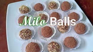 Milo Balls Recipe  No Bake Dessert [upl. by Harwin]