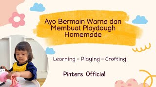 Qiana Part 3  ide bermain playdough home made dari tepung terigu [upl. by Yahska154]