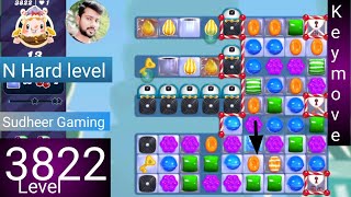 Candy crush saga level 3822 । No boosters । N Hard level । Candy crush 3822 help । Sudheer Gaming [upl. by Stent]