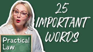 LEARN LEGALESE 25 Words EVERYONE Should Know  Practical Law Ep 1 [upl. by Abshier]