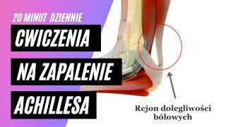 💥Ćwiczenia zapalenie ścięgna Achillesatendinopatia Achillesa proste ćwiczenia  FizjoOrth [upl. by Assirek]