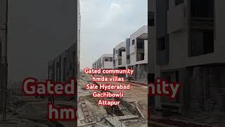 gated community 200 Syds duplex hmda villas sale Hyderabad Gachibowli attapur [upl. by Lyrak618]