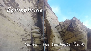 Trad Climbing on Epinephrine  Climbing the Elephants Trunk of pitch 8 [upl. by Spielman]