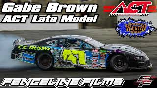 Gabe Brown ACT Late Model Haunted Hundred Seekonk Speedway 2024 [upl. by Marijane]