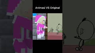 Animasi VS Original Turun pelan pelan ft AKUDAV Minecraft Animasi [upl. by Anirehtac]