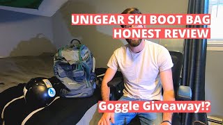 Unigear Ski Boot Bag Review  Honest Opinion and Goggle Giveaway [upl. by Katrine]