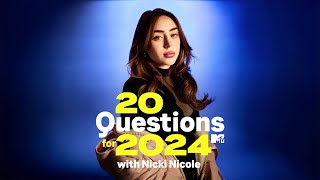 Nicki Nicole Answers 20 Questions for 2024  MTV [upl. by Idnerb466]