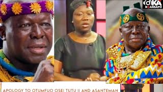 Afua Pokua Regretfully Uses The Same Platform To Apologize To Otumfuo And Asanteman [upl. by Niltiak]