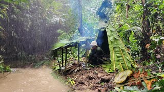 Make shelter and trap rats on rainy days and grill food [upl. by Ihana]