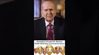 President Russell M Nelsons 100th Birthday Message MindsetTechMediaMmo43k news [upl. by Assirralc]