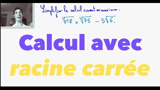 Calcul avec racine carrée [upl. by Leahcimluap]