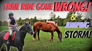 TRAIL RIDE GONE WRONG AND JUMPING STORM Day 126 050618 [upl. by Fanchon81]