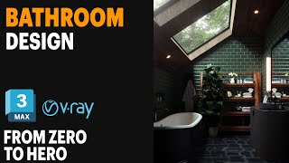 3ds max tutorial BATHROOM modeling amp rendering  tutorial for beginner [upl. by Nacnud]