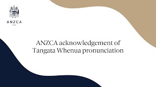 ANZCAs acknowledgement of Tangata Whenua A pronunciation guide [upl. by Nnayhs]