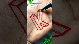 How to draw K letter for beginners✍️👨‍🎨shorts art [upl. by Redwine]