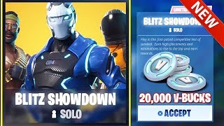 FORTNITE EARN 20000 VBUCKS for FREE NEW BLITZ SOLO SHOWDOWN LTM AVAILABLE NOW Battle Royale [upl. by Aray]