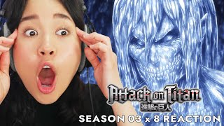 Eren vs Rod Reiss  Attack on Titan Reaction  S3 Ep 8 quotOutside the Walls of Orvud Districtquot [upl. by Arvid]