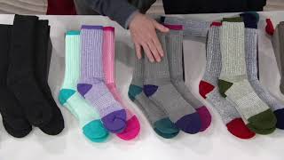 Catawba Set of 3 Merino Wool Blend Boot Socks on QVC [upl. by Ardnovahs]