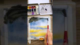 Easy Relaxing Watercolor Landscape Painting Ideas for Beginners [upl. by Annavoig]