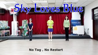 Sky Loves Blue 天天天藍  Line Dance [upl. by Ymrots]