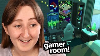 i tried building a gamer bedroom for my sim [upl. by Carri]