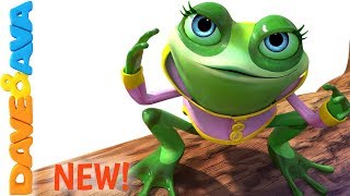 👍 Five Little Speckled Frogs  Nursery Rhymes from Dave and Ava 👍 [upl. by Aohk]