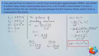 11  Class 12  Physics  Wave Optics  Problems on diffraction Part 1 [upl. by Lorette801]