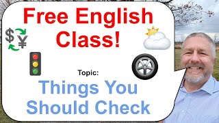 Lets Learn English Topic Things You Should Check 💱⛅🌡️ [upl. by Fortunia738]