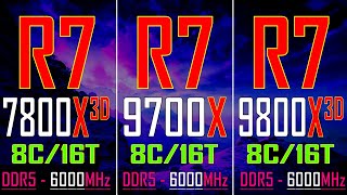 RYZEN 7 9800X3D vs RYZEN 7 9700X vs RYZEN 7 7800X3D  PC GAMES BENCHMARK TEST [upl. by Edras960]