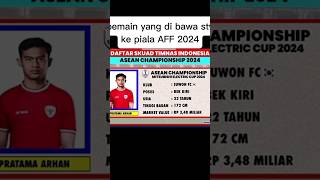 💥pemain yang di boyong sty ke piala AFF 2024 football [upl. by Geldens811]