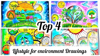 Earth Day Drawing  Earth Day Poster Drawing World Earth Day Drawing  Environment Day Drawing [upl. by Halas]