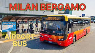 How to get from Milan Bergamo Airport using Public Transport  Italy [upl. by Swain]