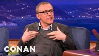 Christoph Waltz Partied Hard With Quentin Tarantino After The Golden Globes  CONAN on TBS [upl. by Elnar]