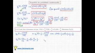 probabilités conditionnelles  propriétés  cours très important [upl. by Viehmann]