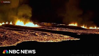 Watch Volcano erupts in southwest Iceland [upl. by Dremann852]