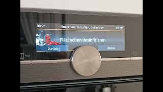 Gläser und Fläschchen im Siemens Dampfbackofen iQ700 desinfizieren [upl. by Nhguavaj845]