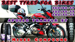 Best Tyre for Bikes Apollo Tramplr ST 1008017 amp 1407017  Apollo Alpha S1 amp Apollo Actizip R5 [upl. by Anirres]