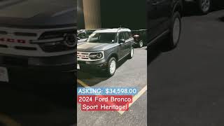 2024 Ford Bronco Heritage Sport  Carbonized Gray Metallic [upl. by Kevon196]