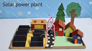 How To Make Solar Power Plant  Mini Solar Power Station School Project [upl. by Aivatnohs]