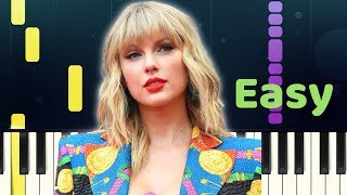 Taylor Swift  WELCOME TO NEW YORK  Easy Piano Tutorial with SHEET MUSIC [upl. by Ycats752]